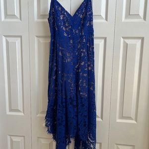 One Wish Royal Blue Lace MIDI Dress